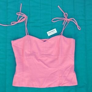 NWT Old Navy Pink Women's Tie Strap Tank